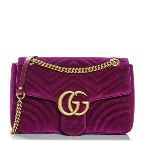 gucci magenta velvet bag|Gucci velvet bag fuchsia.